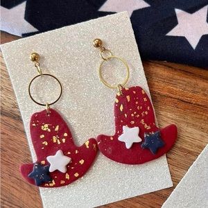 Polymer clay dangle earrings